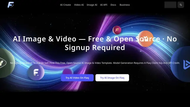 Vista previa del sitio web de Flaq SaaS Template