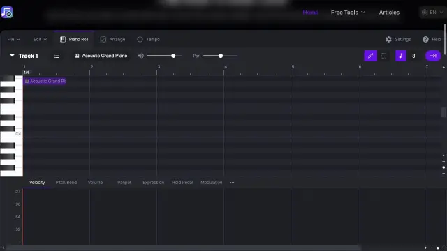Vista previa del sitio web de Free Music AI