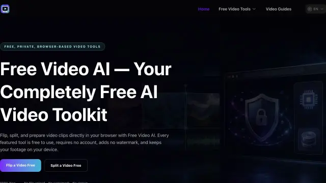 Vista previa del sitio web de Free Video AI